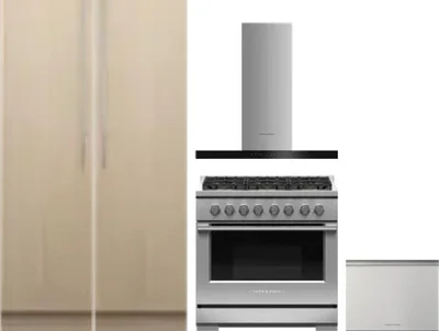 5 Piece Package Includes Refrigerator, Freezer, Range, Hood And Dishwasher